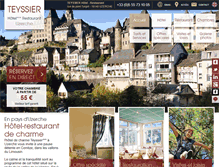 Tablet Screenshot of hotel-teyssier.com